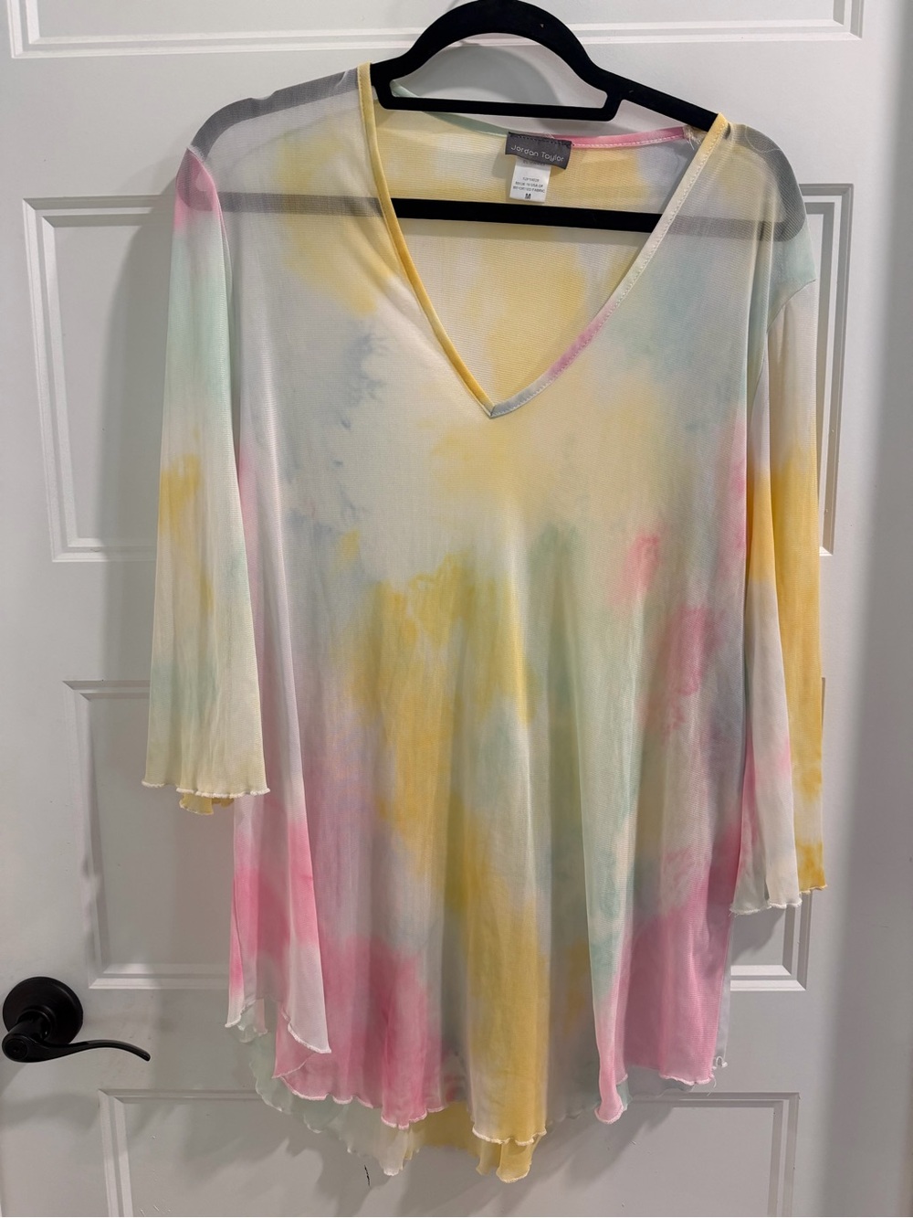 Jordan Taylor Rainbow Sheer Blouse-Oversized! Festival Must Have!!